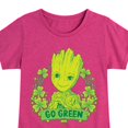 thumbnail image 3 of Marvel Guardians of the Galaxy - Groot Go Green St. Patrick's Day - Toddler And Youth Girls Fitted Short Sleeve Graphic T-Shirt, 3 of 5