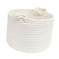 thumbnail image 4 of deevoka Cotton Rope Woven Plant Organizer Bin Foldable Multipurpose for Closet Shelf White 24x18cm, 4 of 9