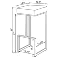 thumbnail image 6 of Gervase Square Bar Stool Black and Chrome, 6 of 6