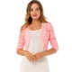 thumbnail image 1 of Cárdigan Toreras Top De Encaje Floral Transparente Allegra K Man3/4 Elegante PaMujer Rosas S, 1 of 6