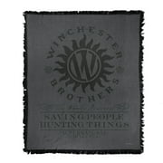 Supernatural Blanket, 50'x60' Winchester Anti Possession Woven Tapestry Cotton Blend Fringed Throw
