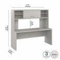 thumbnail image 3 of Echo 72W Computer Desk with Hutch in Gray Sand - Engineered Wood, 3 of 6