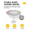 thumbnail image 2 of nqOlkjepod Polka Dot Round Tablecloth, Fitted Table Cover with Elastic for 45"-54" Round Tables, Rainbow Colorful Watercolor Art Table Cloth Outdoor Indoor Dinning Party Waterproof Tablecloths, 2 of 6