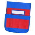 thumbnail image 5 of FashionCha Chair Back Bag with 6 Pockets for Classroom Chairback Organizer for Daycare Home Red Blue, 5 of 9