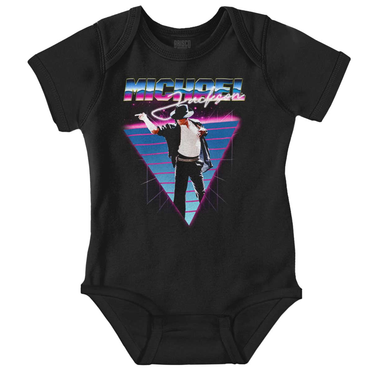 Michael Jackson 80s Iconic Pop Pose Gender Neutral Printed Baby Bodysuit Brisco Brands NB