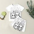 thumbnail image 3 of Toddler Boys Casual Outfit Sets Spring Summer Diy Easter Bunny Print Crew Neck Short Sleeve Shirt Tops And Shorts Daily-Wear,White,2-3 Years, 3 of 7