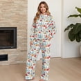 thumbnail image 3 of Renewold Trendy Sweatsuits for Womens Lounge Sets 2 Piece Outfits High Waisted Sweatpants and Mock Neck Sweatshirts Loose Women's Activewear Matching Set, Mushroom Print, XS, 3 of 7