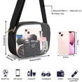 thumbnail image 4 of Bolsa transparente con bandolera transparente aprobada por el estadio KETIEE, color negro, 4 of 8
