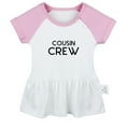 thumbnail image 1 of Cousin Crew Funny Dresses For Baby, Newborn Babies Skirts, Infant Princess Dress, 0-24M Kids Graphic Clothes (Pink Raglan Dresses, 6-12 Months), 1 of 4