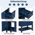 thumbnail image 5 of 30inch Transitional Vanity For Bathroom. Blue Finish. Solid Wood & . Ceramic Sink. Multifunctional Storage With 2 Drawers And Cabinet. Soft Close Hinges 30" Bathroom + Rectangular Functional Spaces., 5 of 6
