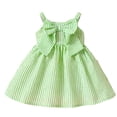 thumbnail image 2 of Noric Girls Summer Dresses Sleeveless Spaghetti Strap Princess Dresses with Big Bow Tie Loose Fit A Line Swing Dresses Ages 0-9, 2 of 6