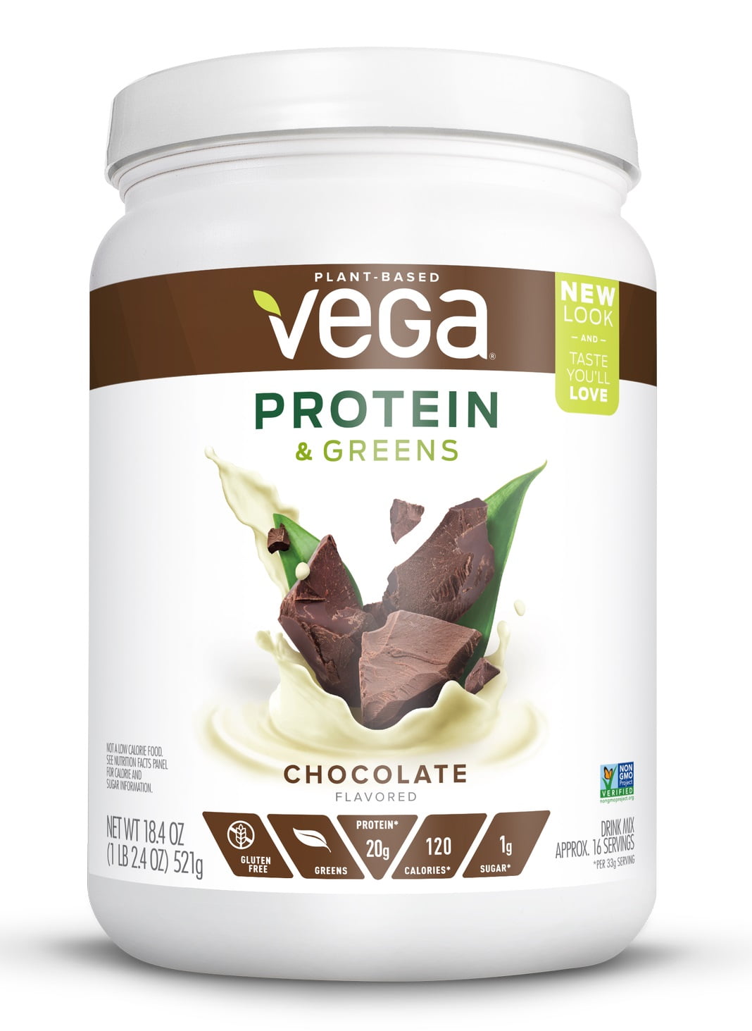Vega Protein &amp; Greens Chocolate Flavor Powder, 20g Plant