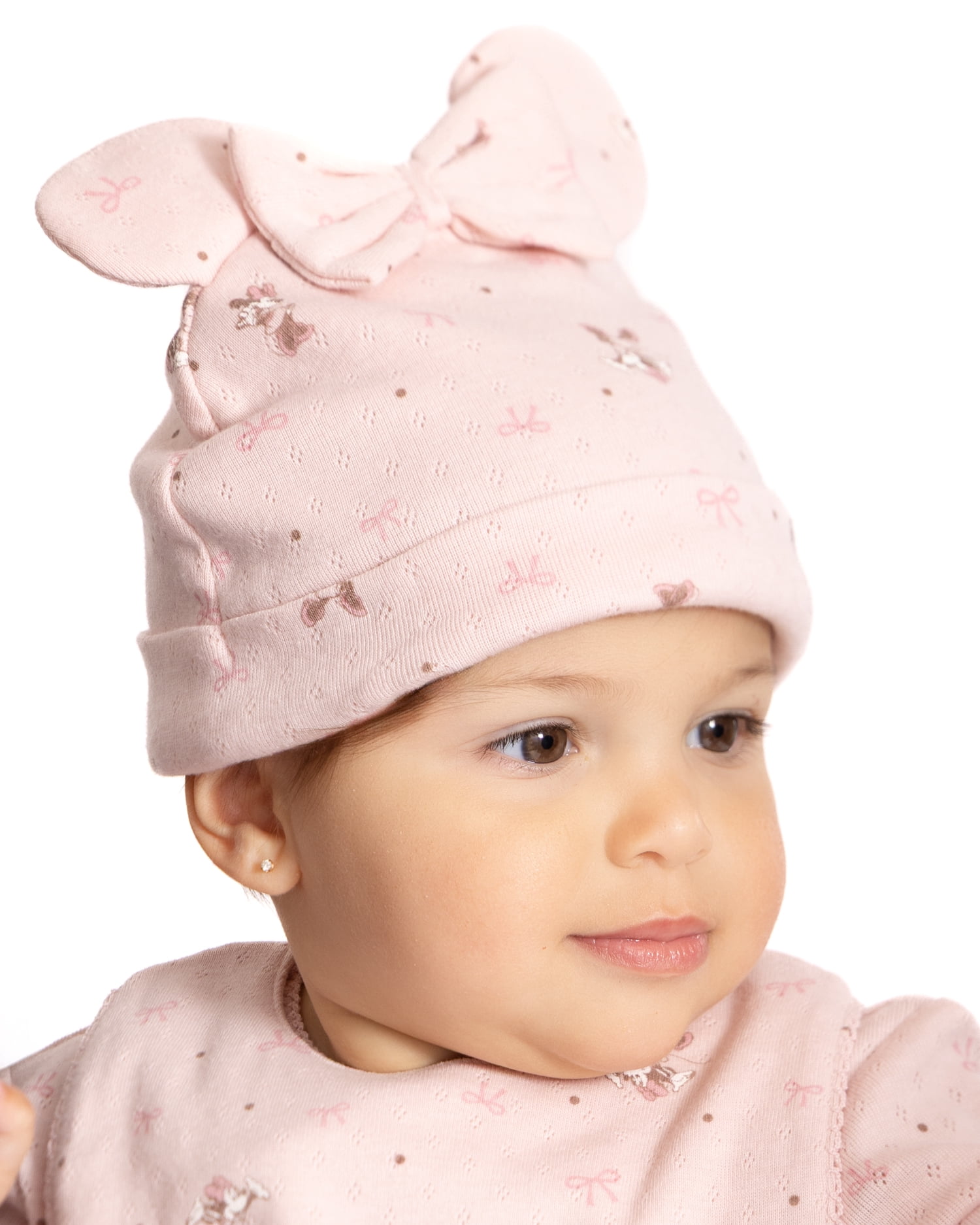 Disney Minnie Mouse Unisex Baby Allover Print Take Me Home Layette Outfit Set, 4-Piece, Sizes Preemie-6/9M