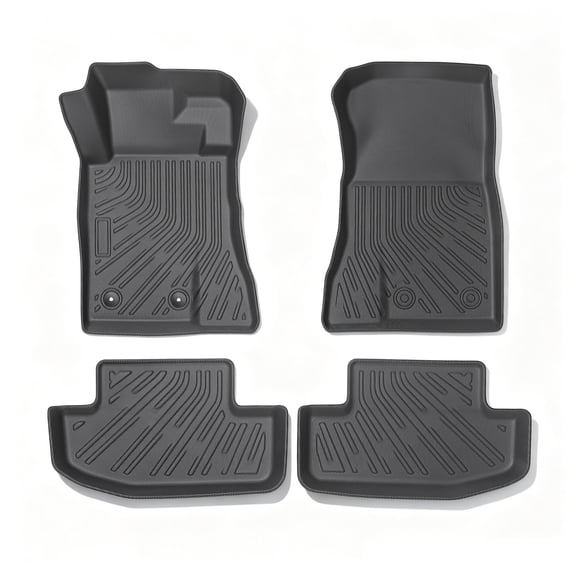 kimllier 4PCS Front Rear Car Floor Mats For Ford Mustang 2015-2025 TPE Floor Liners Black