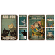 thumbnail image 1 of Placa Metal Vintage Gato Pintura Hierro Rectangular Bar para El Art20x30cm 3 Uds., 1 of 6