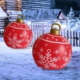 thumbnail image 7 of Honeeladyy 1 PC Inflatable Christmas Ball PVC Christmas Ornaments Ball Outdoor Indoor Decorations Xmas Blow up Ball for Yard Lawn Holiday, 7 of 7