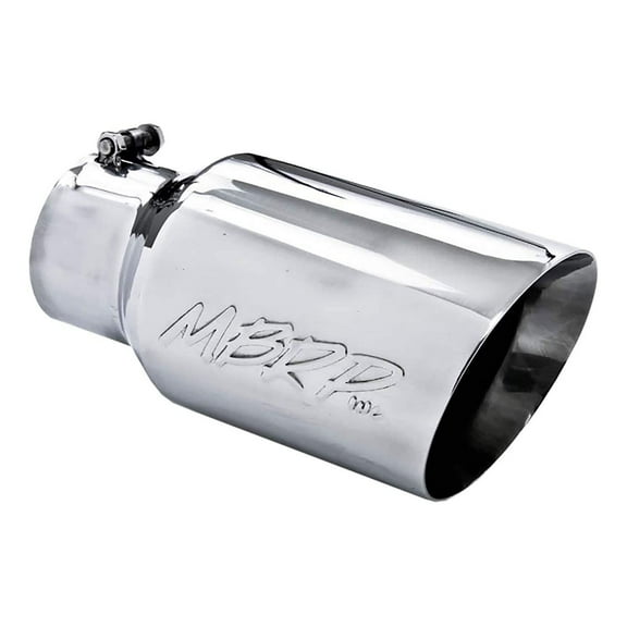MBRP T5072 4" Inlet 6" Outlet 12" Long Angled Exhaust Tip, Stainless Steel