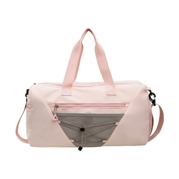 Sharprepublic Gym Bag with Shoe Compartment Portable Fitness Bag for Workout Pink