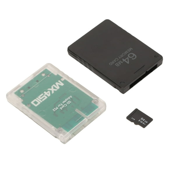 Memory Card Reader Adapter, PCB Memory Card Reader with 64G Memory Card FMCB 64MB Game Card for Game Consoles Fat