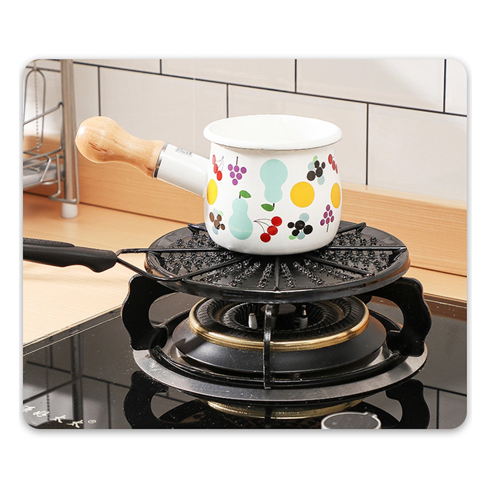Enamel Stove Heat Conduction Plate, Even Heating Diffuser for Gas And Electric Stoves, Protects Cookware from Burning And Blackening, 1 Heat Plate