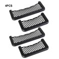 thumbnail image 3 of Transemion 4pcs Plastic Convenient Storage With Car Storage Net Pocket Expandable Multi-purpose Car Net Pockets black 1Set, 3 of 6