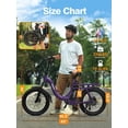 thumbnail image 5 of D200 Electric Bike for Adults 1200W Peak Motor 28 Mph, Folding 20x3 Fat Tire E‑Bike, 48V 10.4Ah Battery Up to 55 Miles, with 7‑Speed Step‑Through Cargo Fold E Bicycle, NFC Unlock, Purple with Lock, 5 of 8