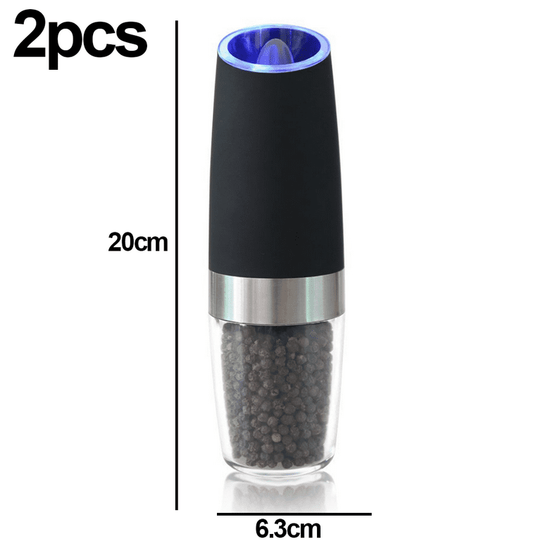 2 Pcs/Set Electric Pepper Grinder Stainless Steel Automatic Gravity  Induction Salt Pepper Mill Kitchen Herb Spice Tools JU31615 - AliExpress
