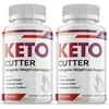 Keto Cutter - Ketogenic Weight Loss - Energy & Focus Boosting Dietary Supplements for Weight Management & Metabolism - Advanced Fat Burn Raspberry Ketones Pills - 120 Capsules (2 Pack)