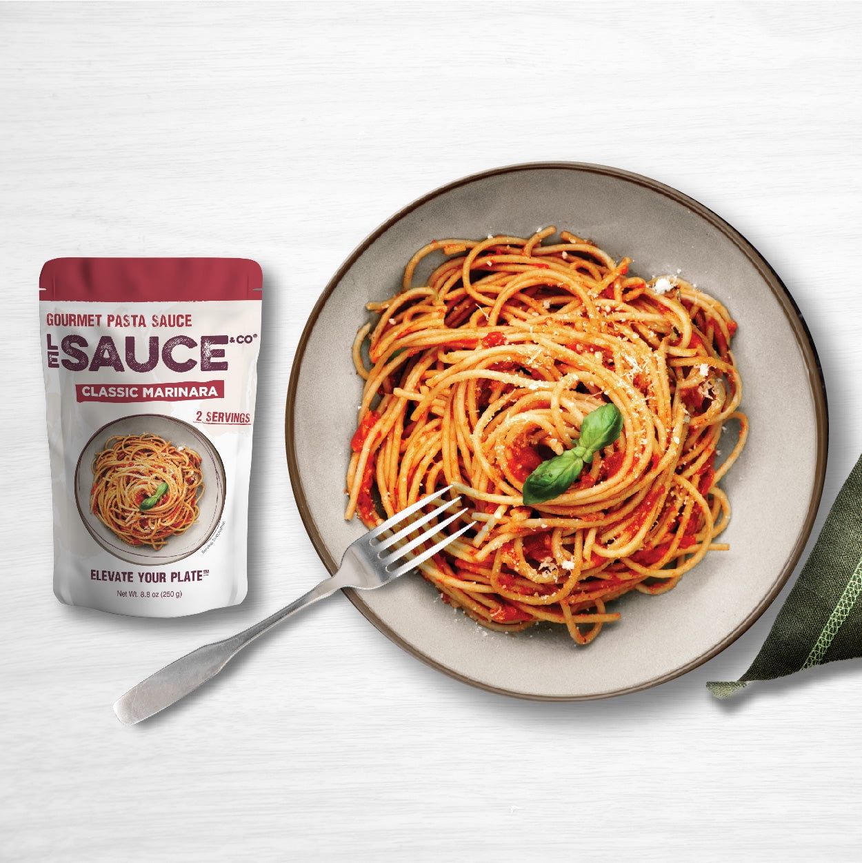 (3 pack) Le Sauce & Co. Classic Marinara Gourmet Pasta Sauce, 8.8 oz, 2 Serving Pouch