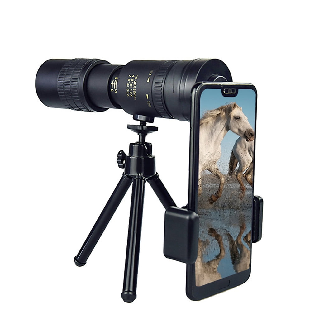 Fewear 4K10-300X40Mm Super Telephoto Zoom Monocular Telescope with Night Vision for Adults Kids Bird Watching HD Ifinite Telescope with Smartphone Clip& Tripod Waterproof 