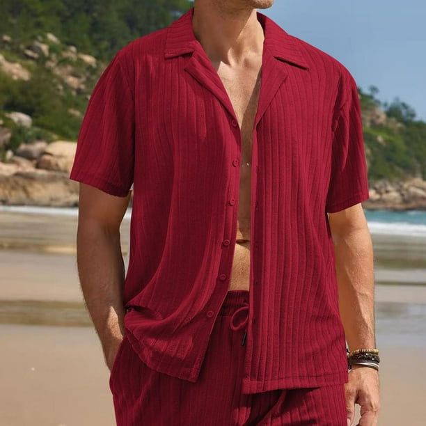 pstuiky Mangas cortas para hombre, Camiseta de manga corta transpirable para hombre, color liso, para deportes al aire libre y correr. camisetas de hombre m