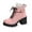 Pink Boots, variant on Juebong Women's Combat Boots Chunky High Heel Lug Sole Boots Closed Toe Lace-up Ankle Booties Beige,36