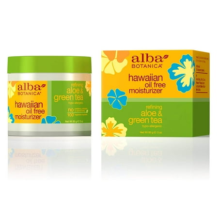 Alba Botanica Refining Aloe & Green Tea Hawaiian Oil-Free Moisturizer, 3