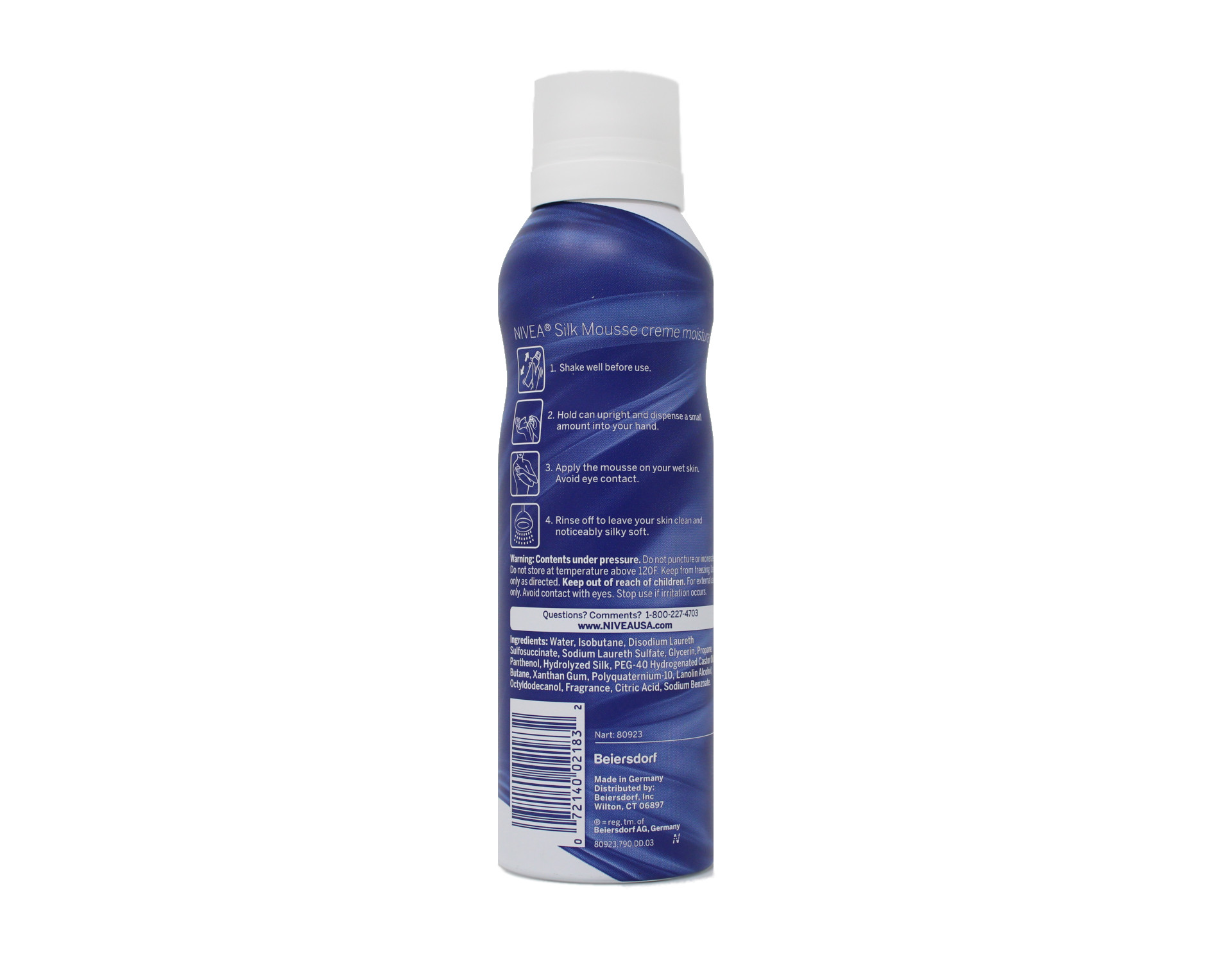 NIVEA Creme Moisture Foaming Silk Mousse Body Wash, 6.8 Ounce - image 2 of 2
