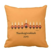 BPBOP Orange Marena Thanksgivukkah Turkey Lane Pillowcase Cover 20x20 inch