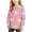 ZA-Pink-kids christmas deals, variant on MKOSPLRT Christmas Sweatshirts for Girl Boy 1-15Y Crew Neck Long Sleeve Snowflake Plaid Pullover Warm Fleece Lined Sweatshirts