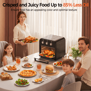 Toaster Oven Air Fryer Combo, 1300W 5 in 1 Convection Oven Countertop, Air Fry, Toast, Bake, Roast and Warm Options, 15QT Capacity, Easy to Clean