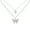Silver, variant on Jiaroswwei Women Necklace Double Layers Butterfly Shape Rhinestone Portable Lady Pendant for Gift
