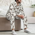 thumbnail image 6 of Bingfone Men's Pajama Set 2 Piece Loungewear PJs, Long Sleeve with Pajama Pants-Chickens, 6 of 7