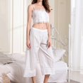 thumbnail image 5 of Gibobby Pijamas mujer invierno Nuevos pijamas de verano para mujer, pantalones con tirantes umbilicales anchos sexys, traje de servicio doméstico holgado y cómodo(Blanco,M), 5 of 5
