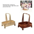 thumbnail image 4 of Woven Picnic Basket, Woven Flower Basket Reusable  For Camping, 4 of 8