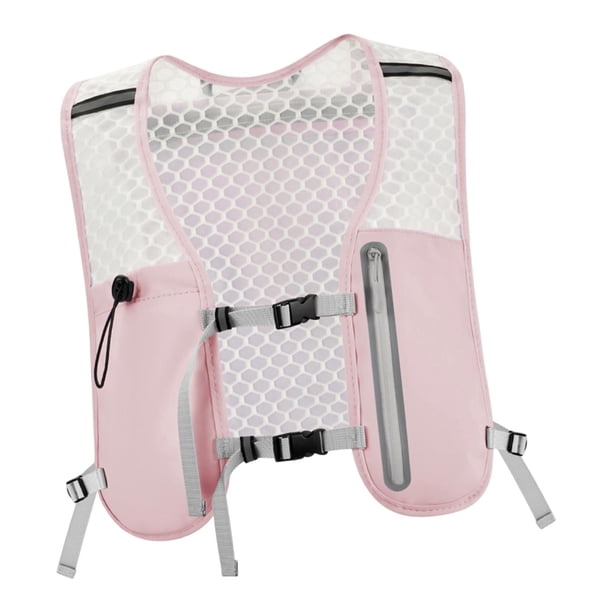 Mochila de hidratación, chaleco para correr, impermeable, portátil, transpirable Rosa