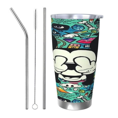 

Mickey_Mouse Cartoon 20 Oz Stainless Steel Tumbler Leak Proof Tumbler with Straw and Lid Travel Coffee Mug for Home Outdoor Thermal Cups for Hot and Cold Drinks