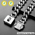 thumbnail image 4 of Big Dog Chain Collar 19MM Heavy Duty Thick Cuban Link Dog Collar Stainless Steel Metal Walking Choke Chain Necklace for Medium Large Dogs 16inch, 4 of 5