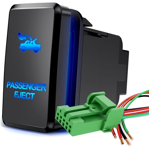 Nilight Passenger Eject Push Button Switch 12V ON Off Switches with Connector Wire Kit 1.54" x 0.83" Replacement for Toyota FJ Cruiser Fortuner Ta coma Highlander Tundra 4Runner Prado Land Cruiser