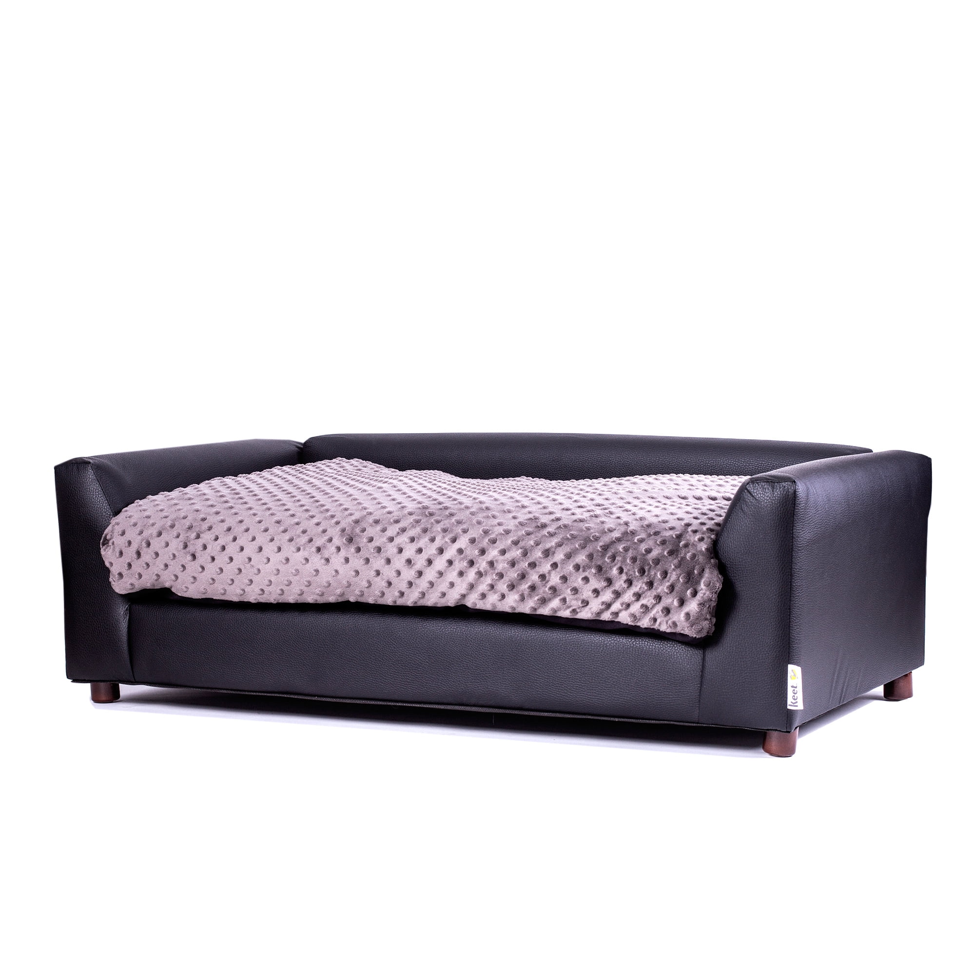 Keet Fluffy Deluxe Pet Bed Charcoal