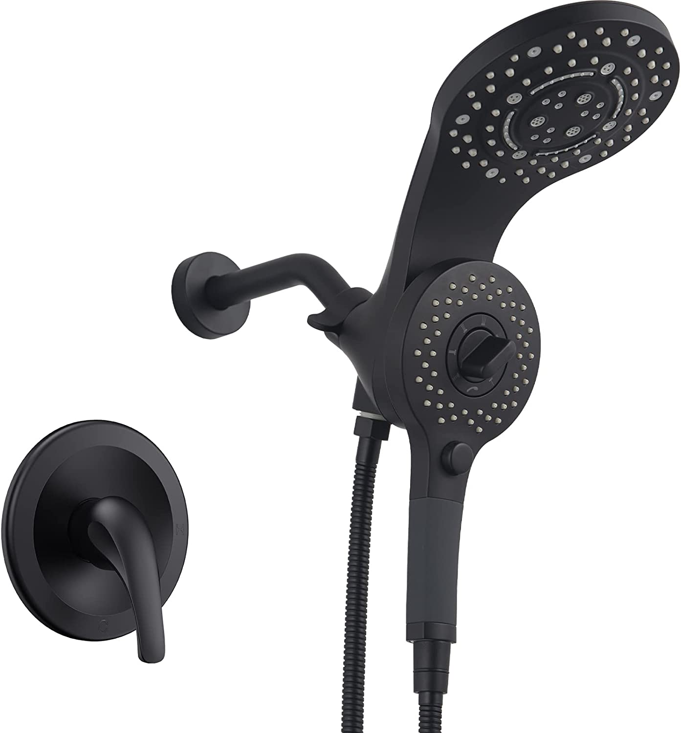 Shower Faucets Sets Complete 8Spray 2in1 Dual Shower Head