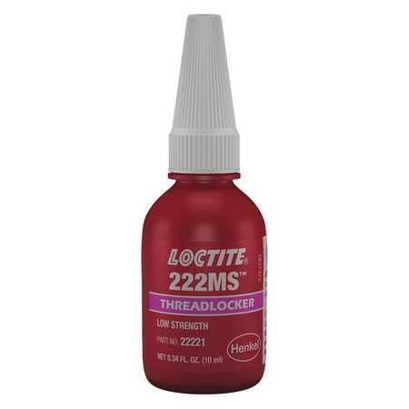 LOCTITE 135333 Threadlocker 222MS,10mL Bottle,Purple 222(TM) (Best Loctite For Screws)