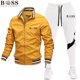thumbnail image 3 of 2024 Conjuntos de chándal para hombre Conjuntos de sudadera y pantalones de chándal con cremallera y cuello alto Traje deportivo para correr Fitness, 3 of 5