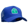 thumbnail image 5 of California 1 Solid Cotton Twill 5 panel Mesh Back Cap - Royal OSFM, 5 of 5